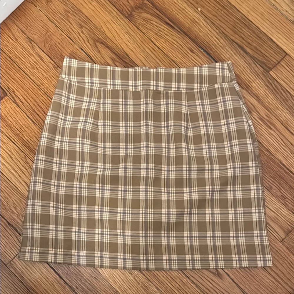 Abound Tan Mini Pencil Skirt Plaid